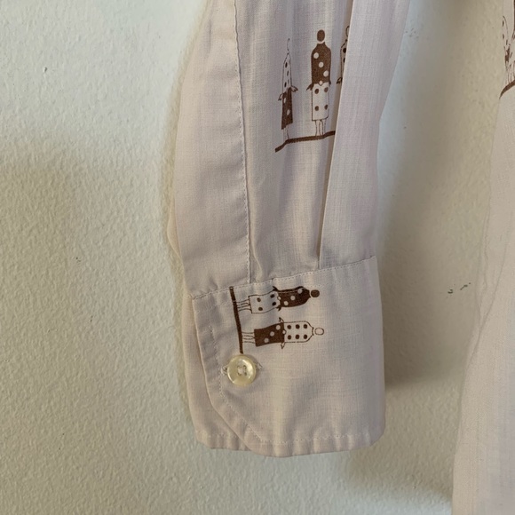 1970’s Men’s Shirt with Domino Pattern - Picture 5 of 7